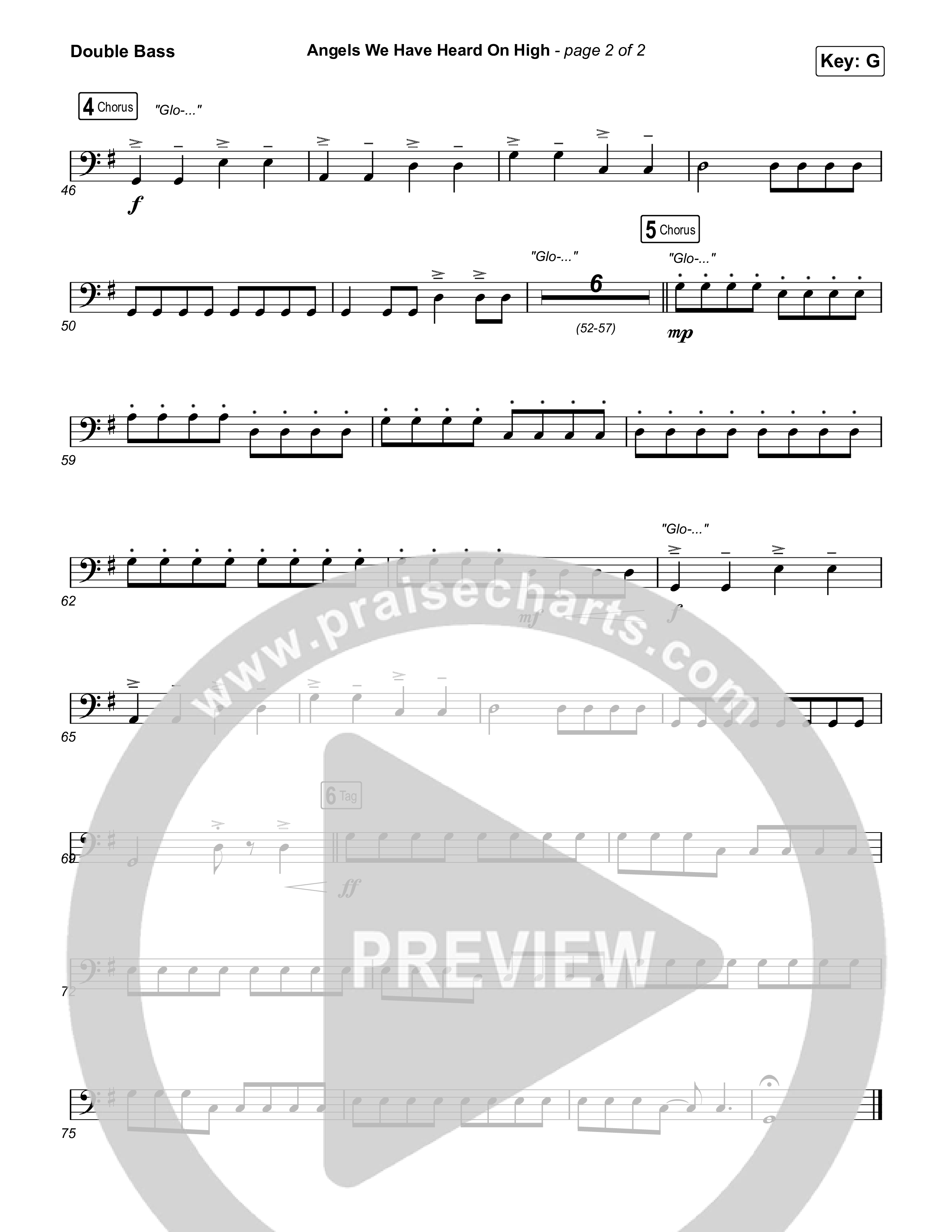 Angels We Have Heard On High Double Bass (Chris Tomlin)