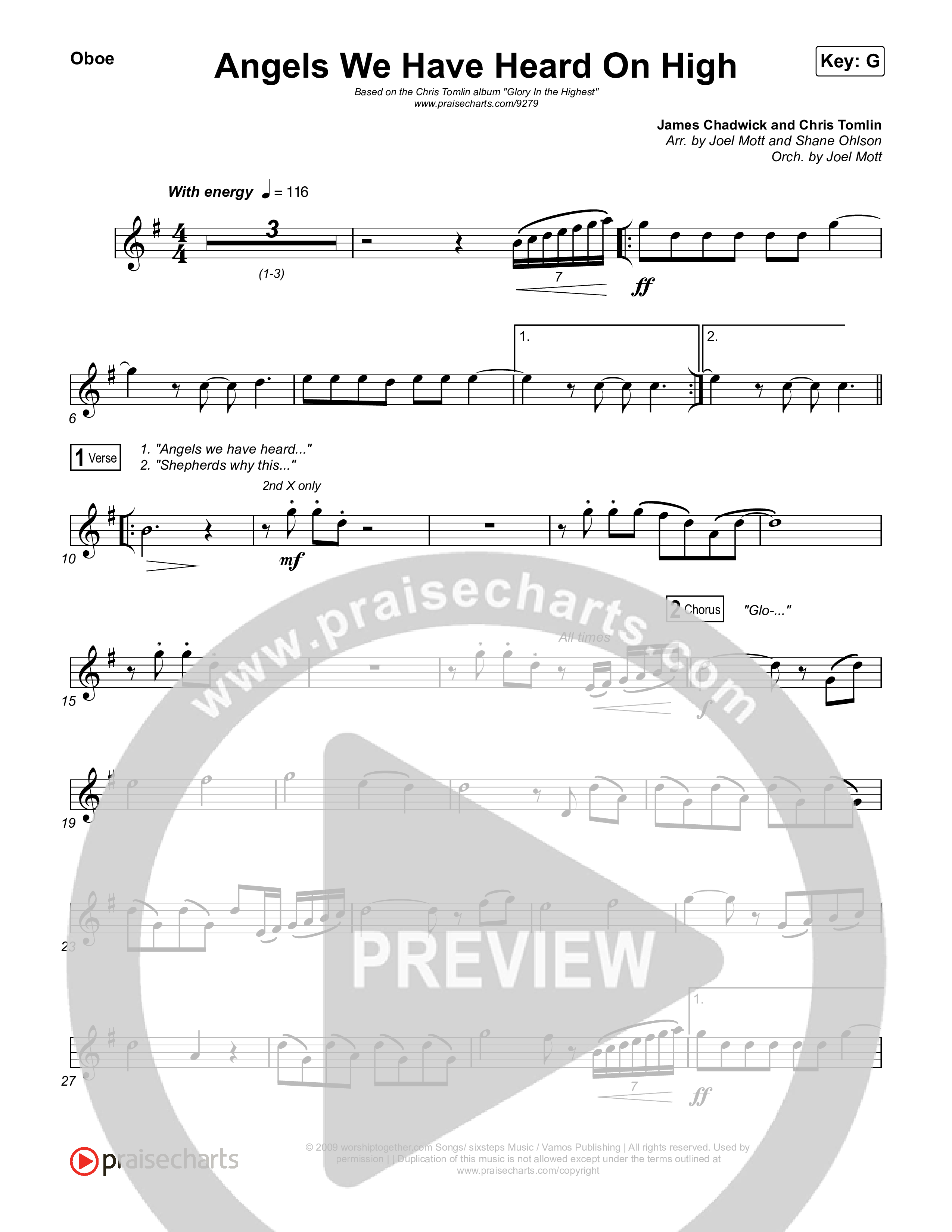 Angels We Have Heard On High Wind Pack (Chris Tomlin)