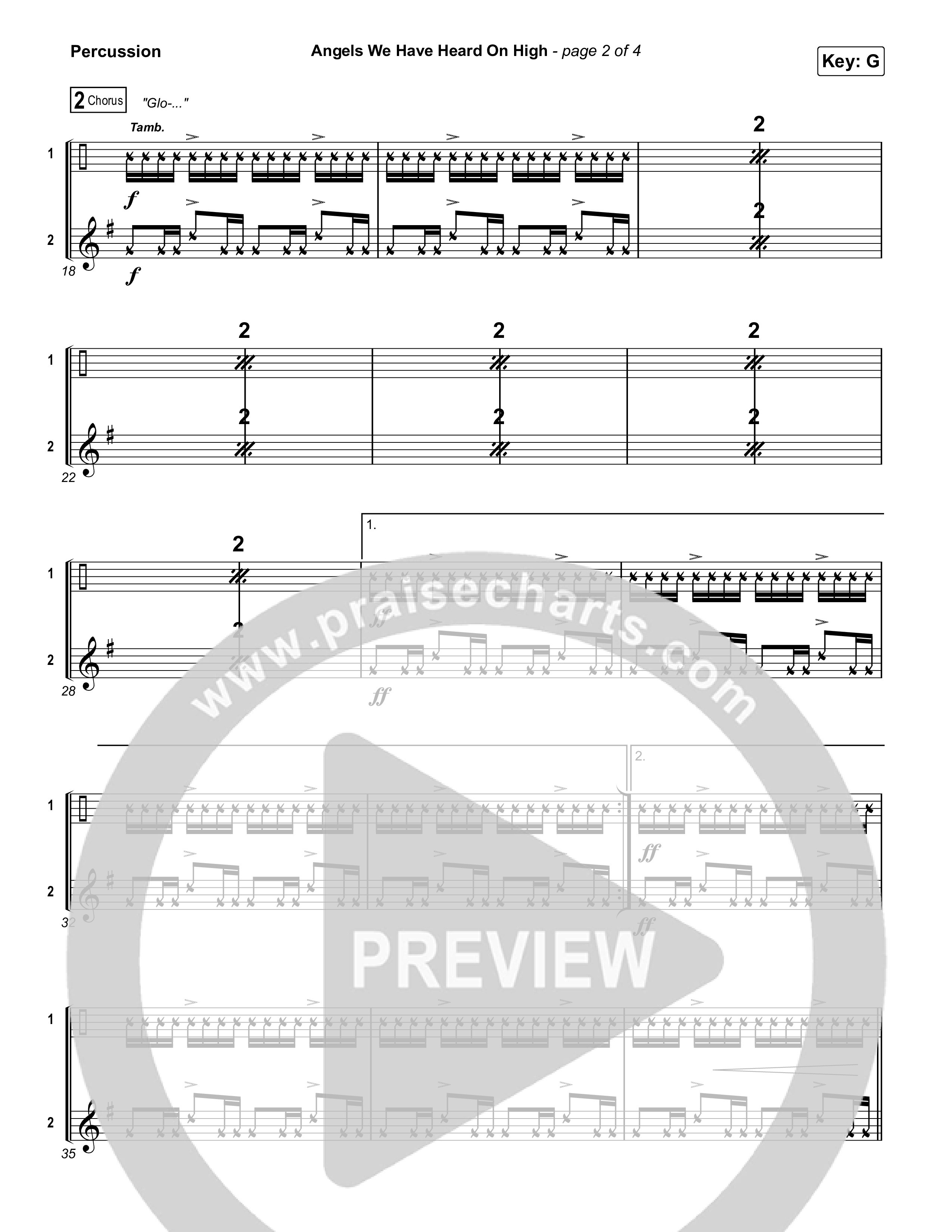 Angels We Have Heard On High Percussion (Chris Tomlin)