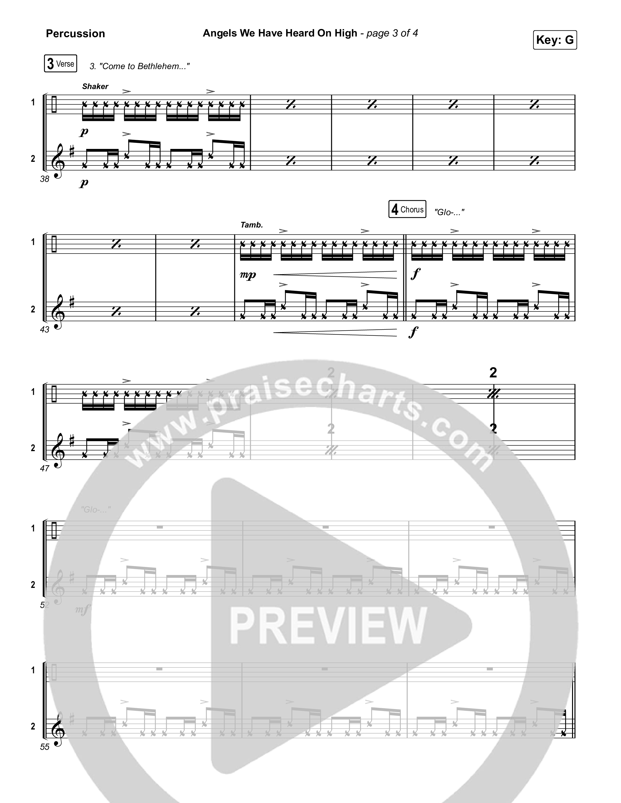 Angels We Have Heard On High Percussion (Chris Tomlin)