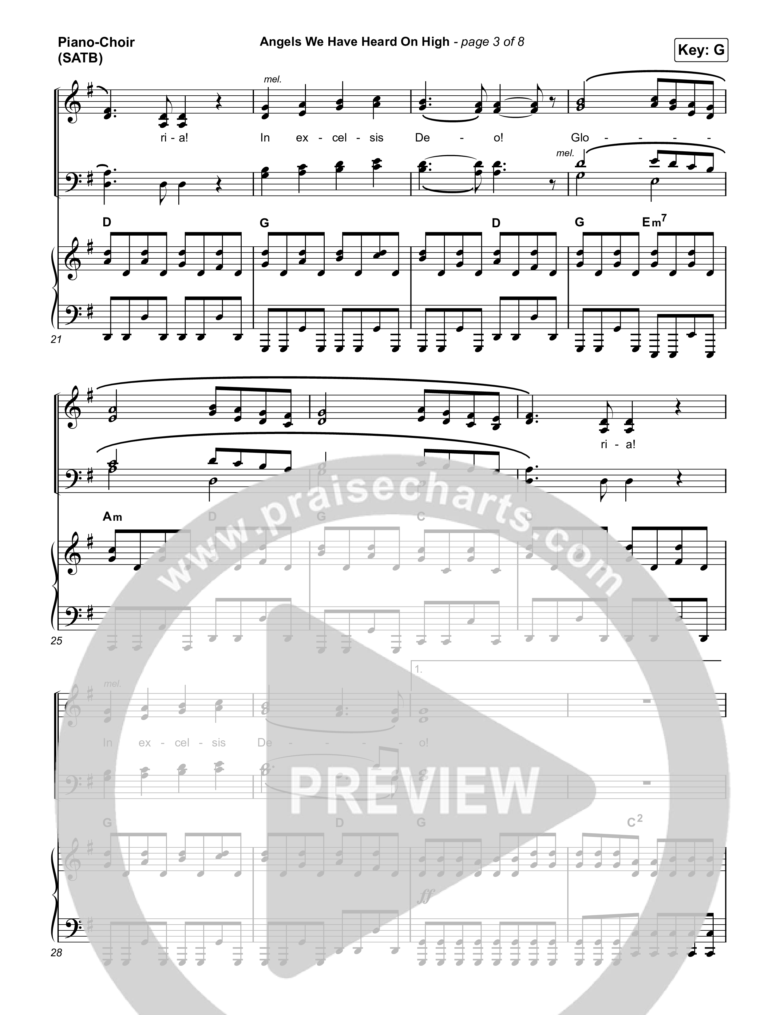 Angels We Have Heard On High Piano/Vocal (SATB) (Chris Tomlin)