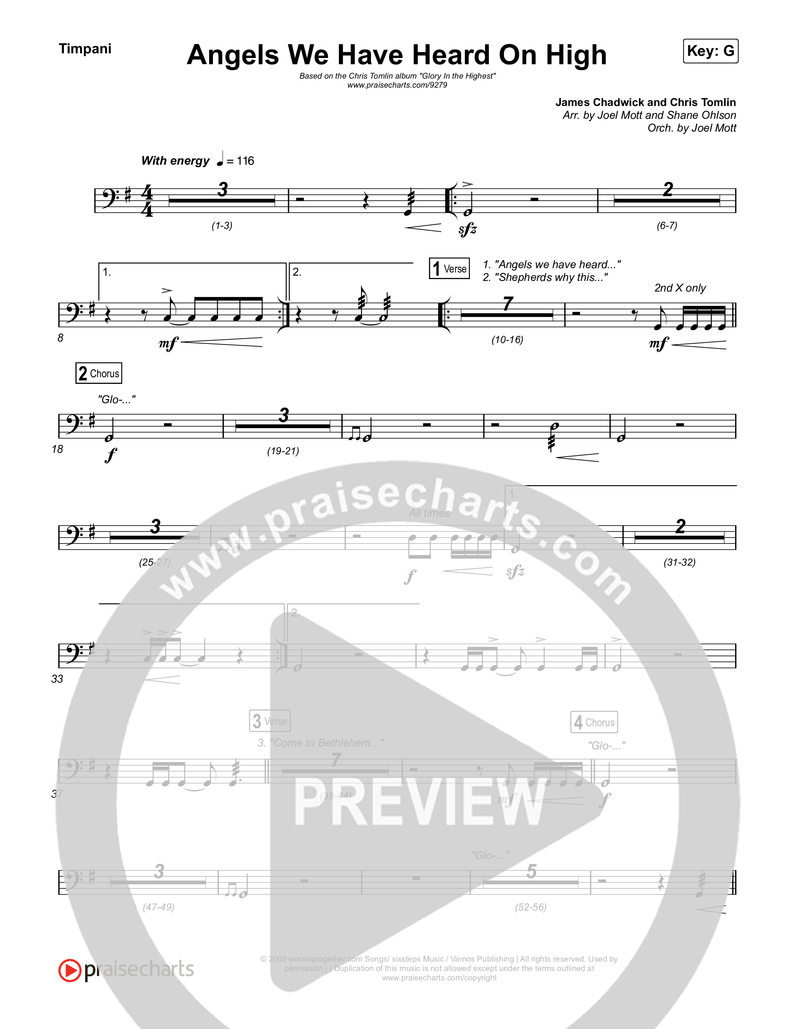 Angels We Have Heard On High Timpani (Chris Tomlin)