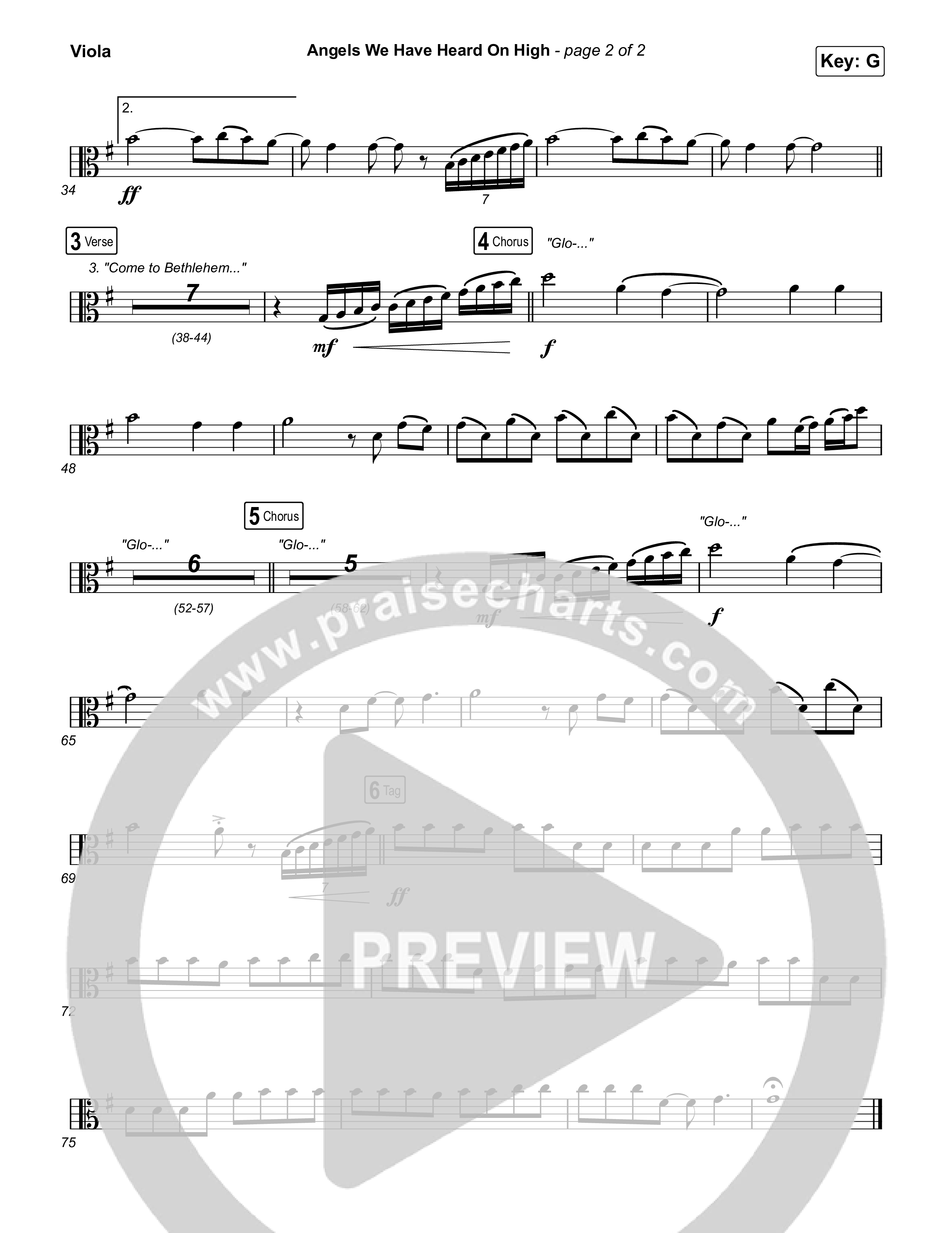 Angels We Have Heard On High Viola (Chris Tomlin)