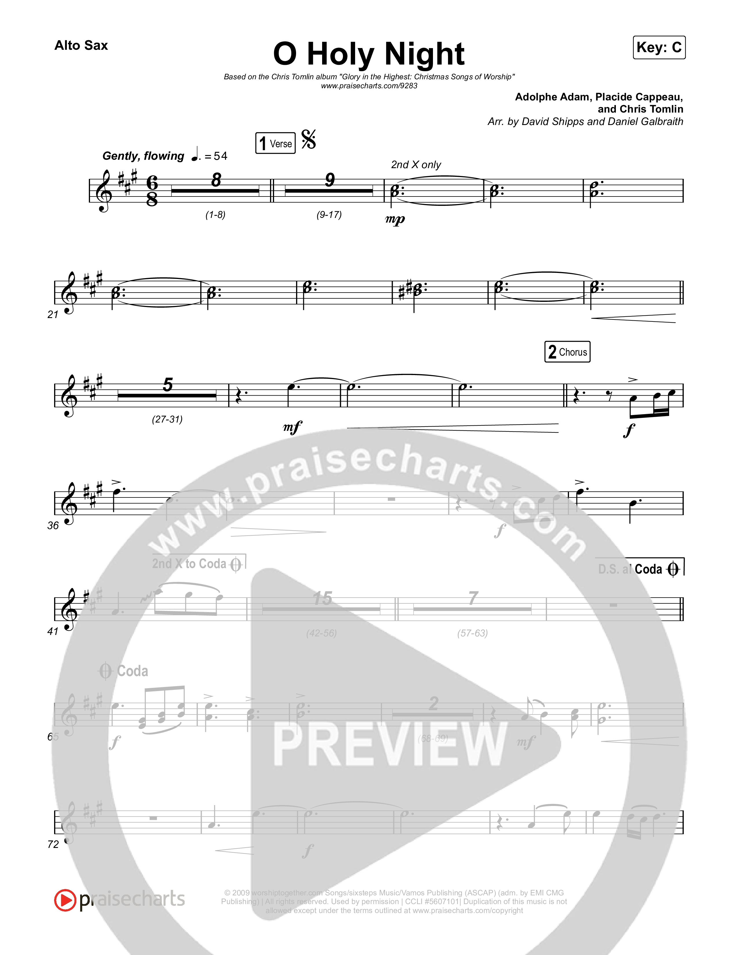 O Holy Night Alto Sax (Chris Tomlin)