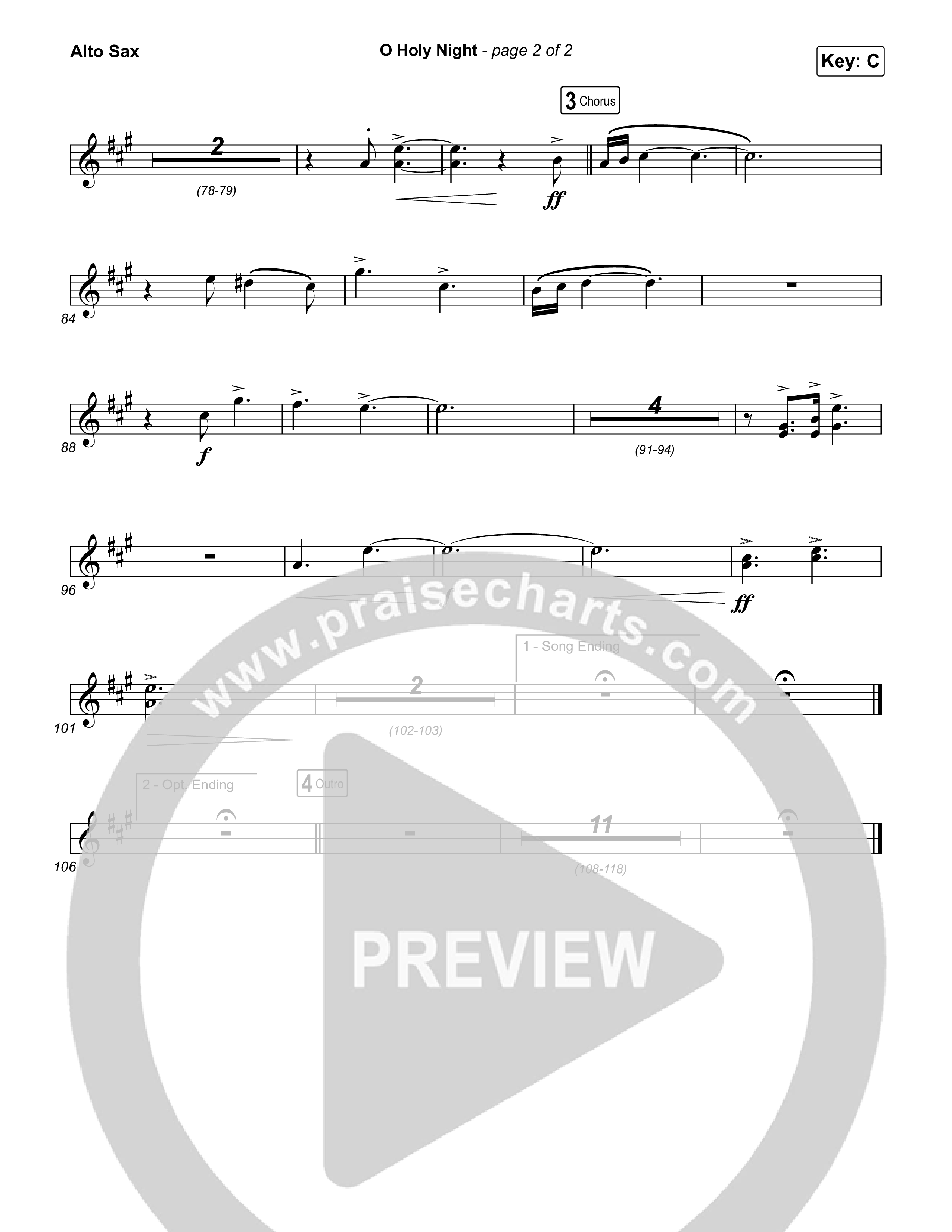 O Holy Night Alto Sax (Chris Tomlin)