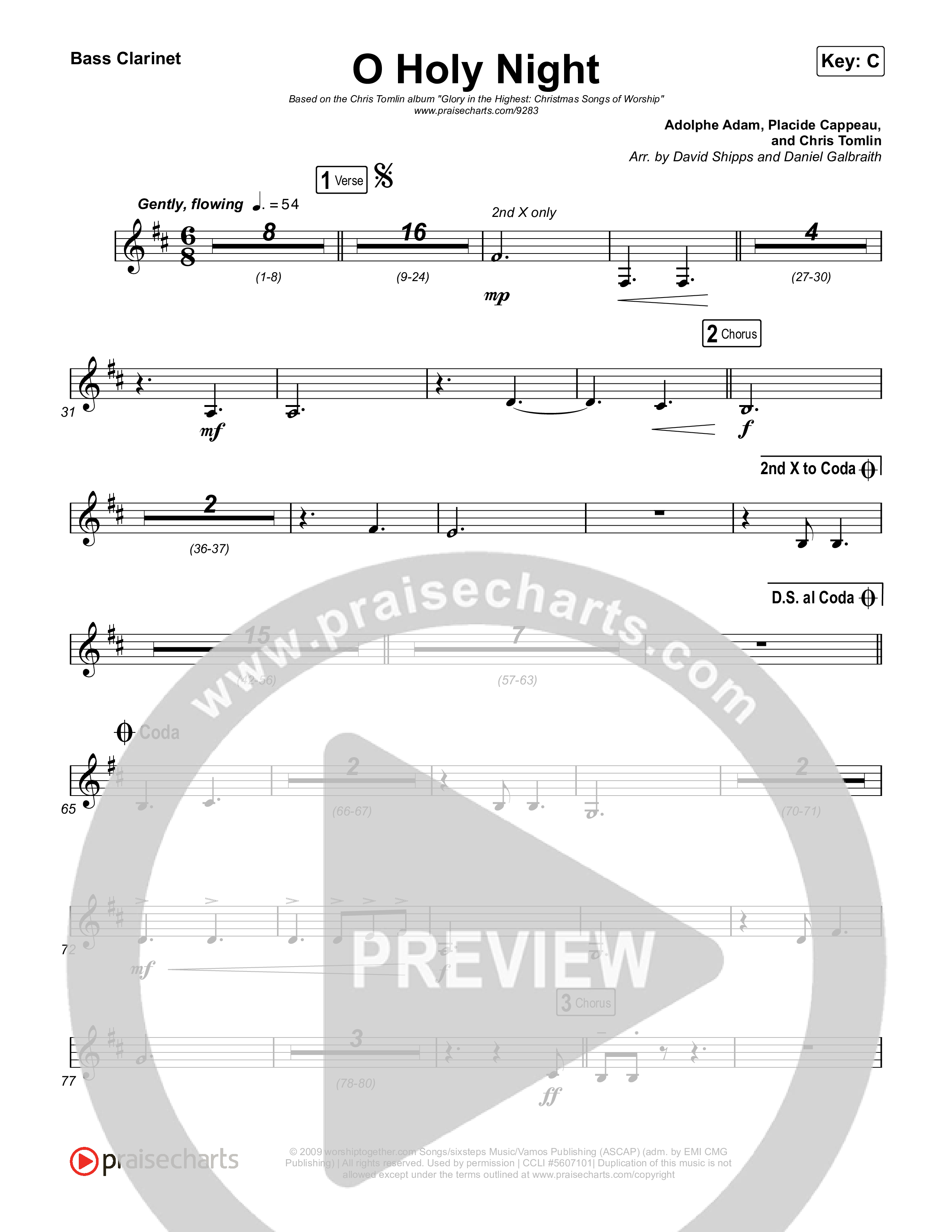 O Holy Night Bass Clarinet (Chris Tomlin)