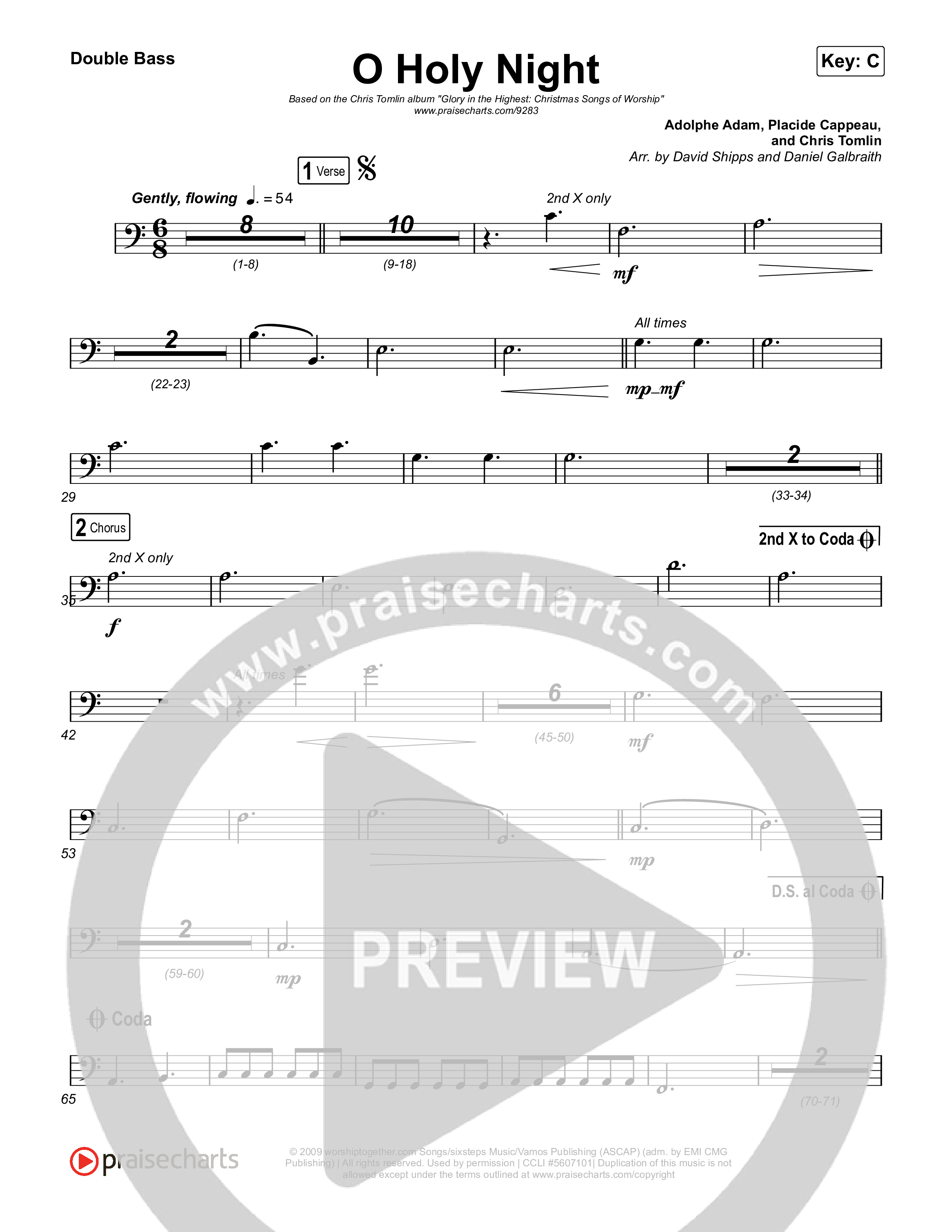 O Holy Night Double Bass (Chris Tomlin)