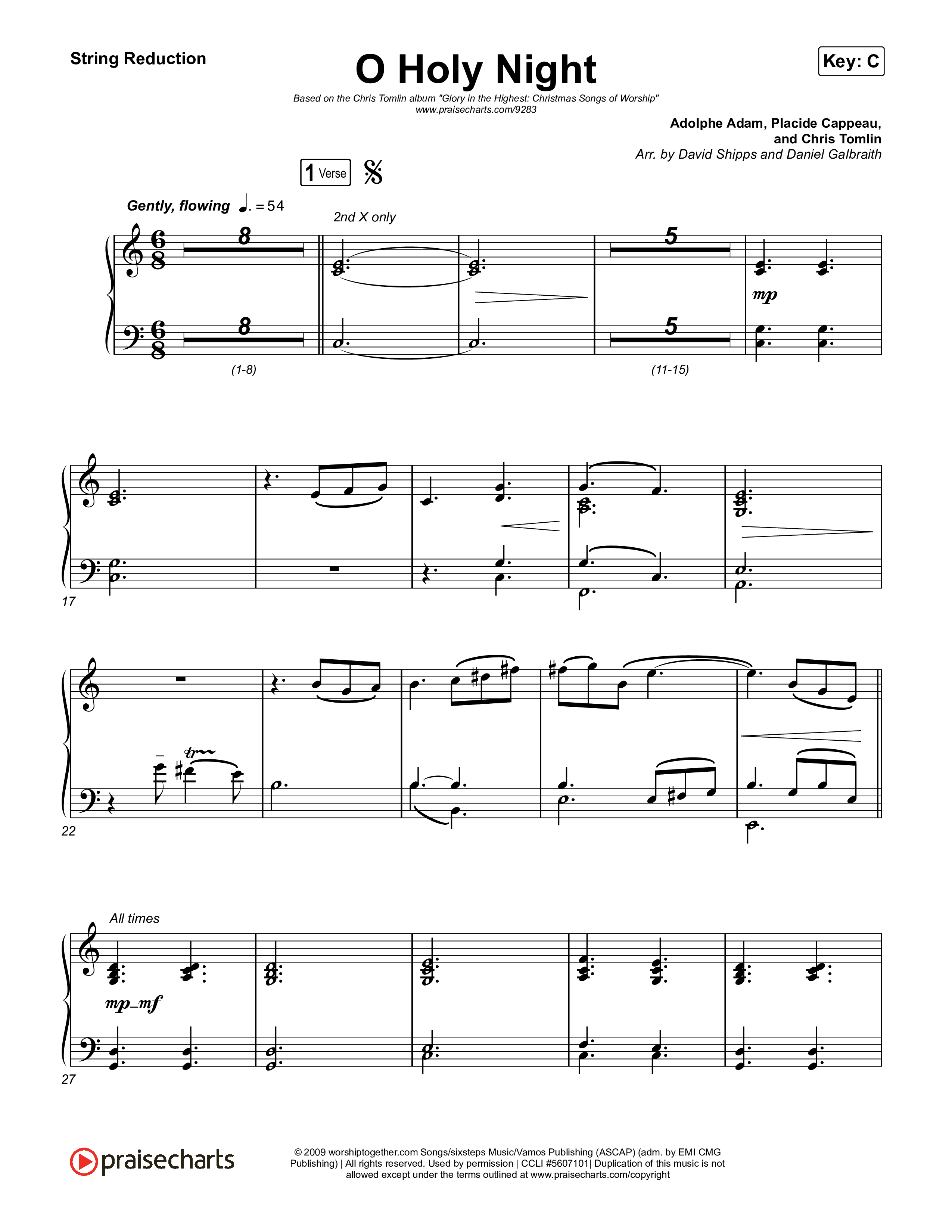 O Holy Night String Reduction (Chris Tomlin)