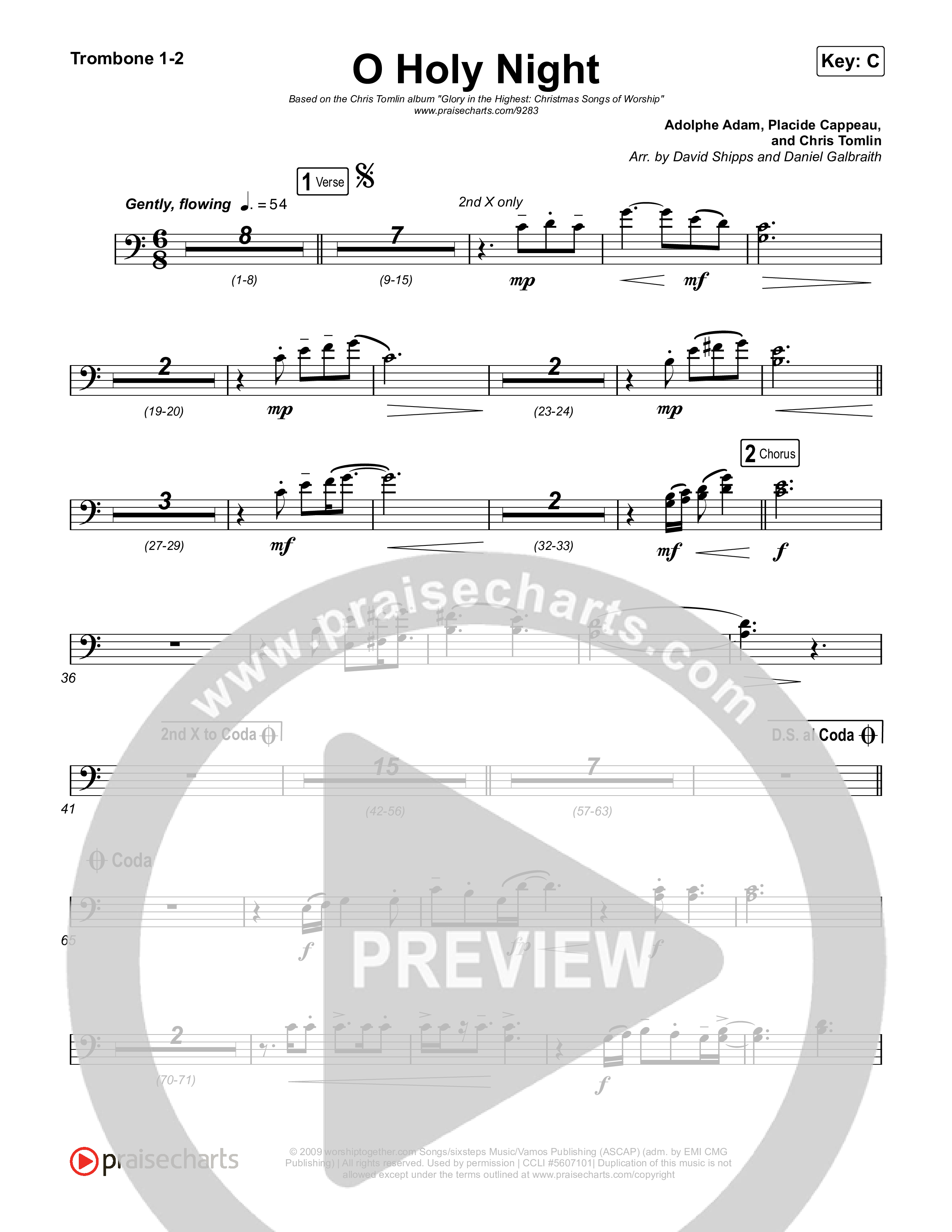O Holy Night Trombone 1/2 (Chris Tomlin)