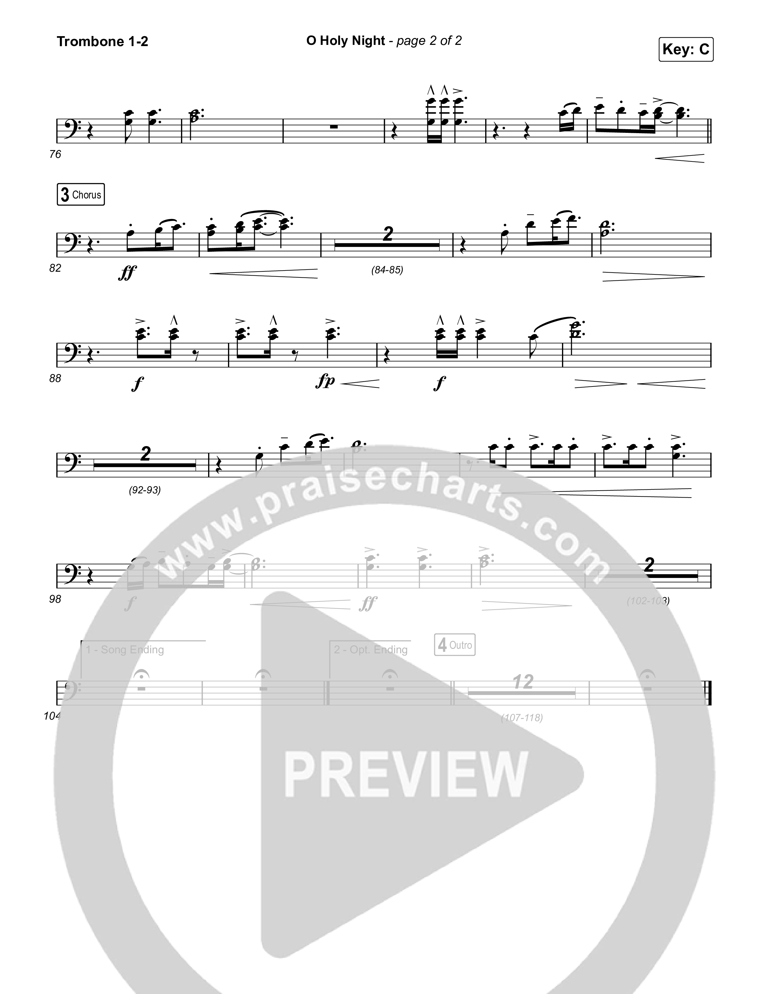 O Holy Night Trombone 1/2 (Chris Tomlin)