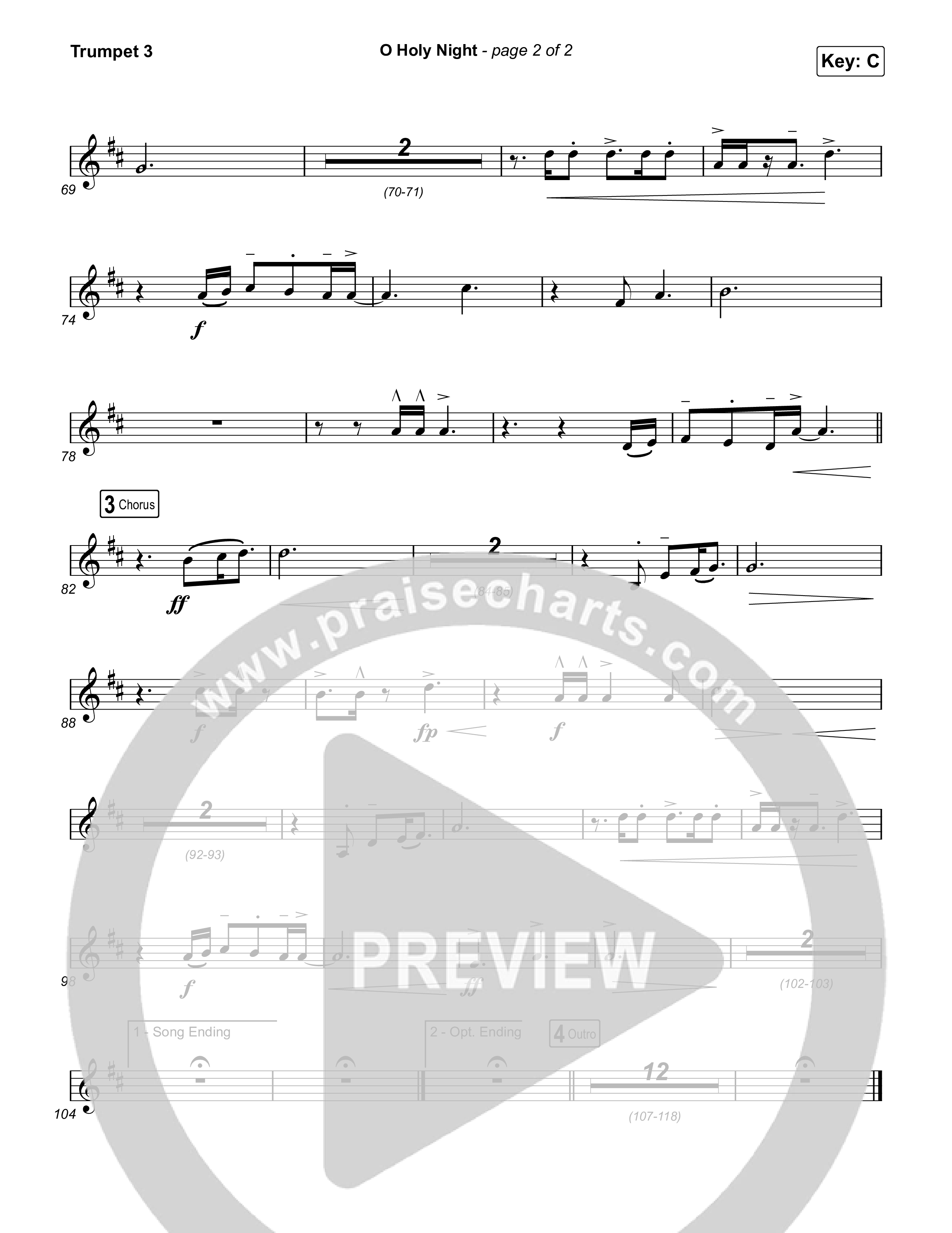 O Holy Night Trumpet 3 (Chris Tomlin)