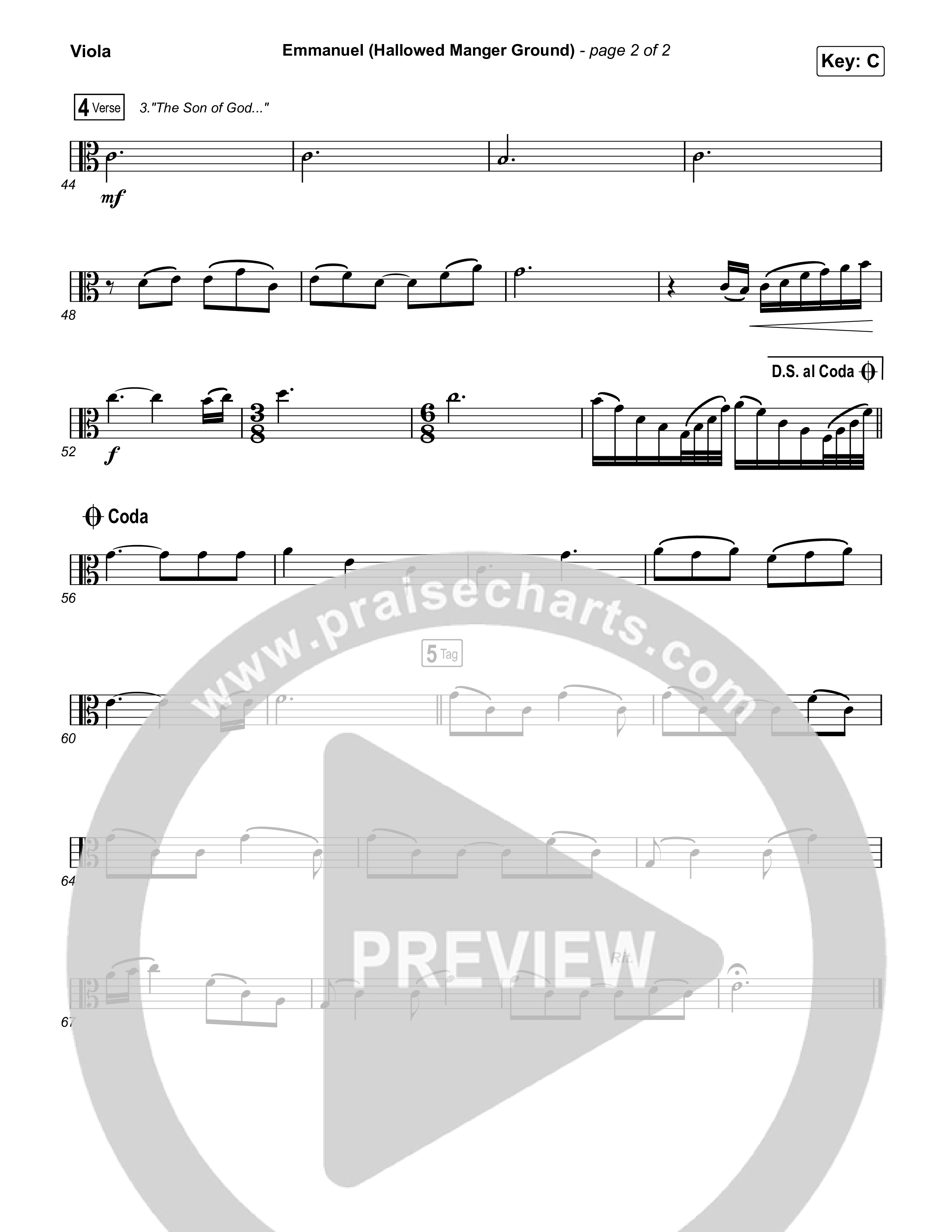 Emmanuel (Hallowed Manger Ground) Viola (Chris Tomlin)