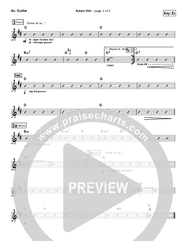 Adore Him Acoustic Guitar (Kari Jobe)