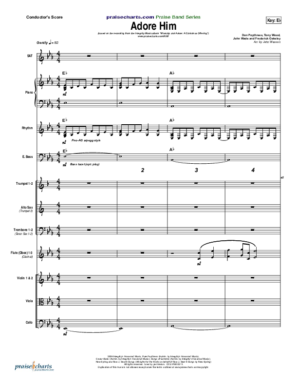 Adore Him Conductor's Score (Kari Jobe)