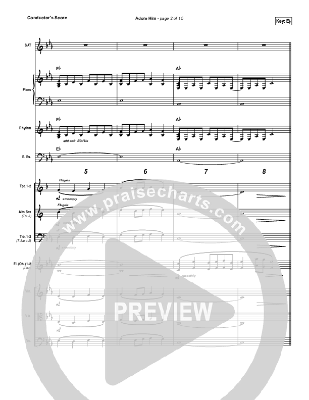 Adore Him Conductor's Score (Kari Jobe)