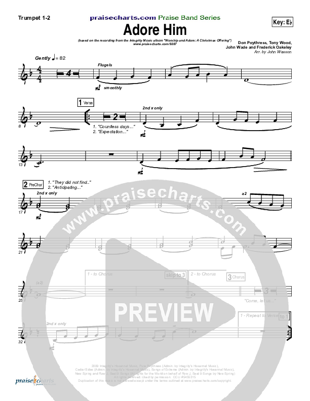 Adore Him Trumpet 1,2 (Kari Jobe)