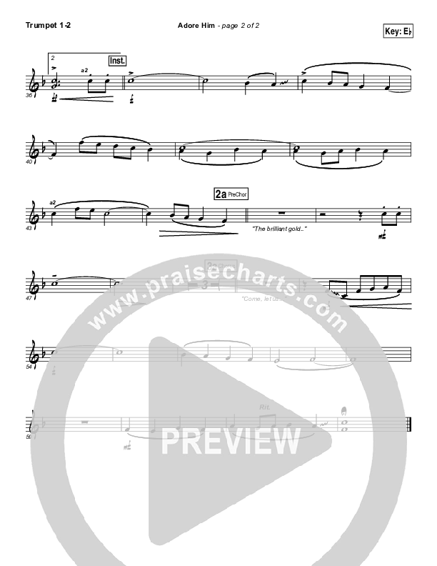 Adore Him Trumpet 1,2 (Kari Jobe)