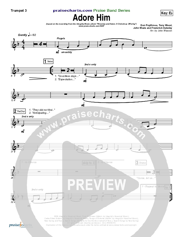 Adore Him Trumpet 3 (Kari Jobe)