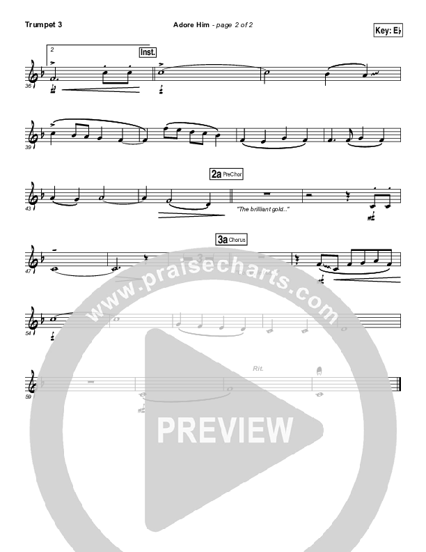 Adore Him Trumpet 3 (Kari Jobe)