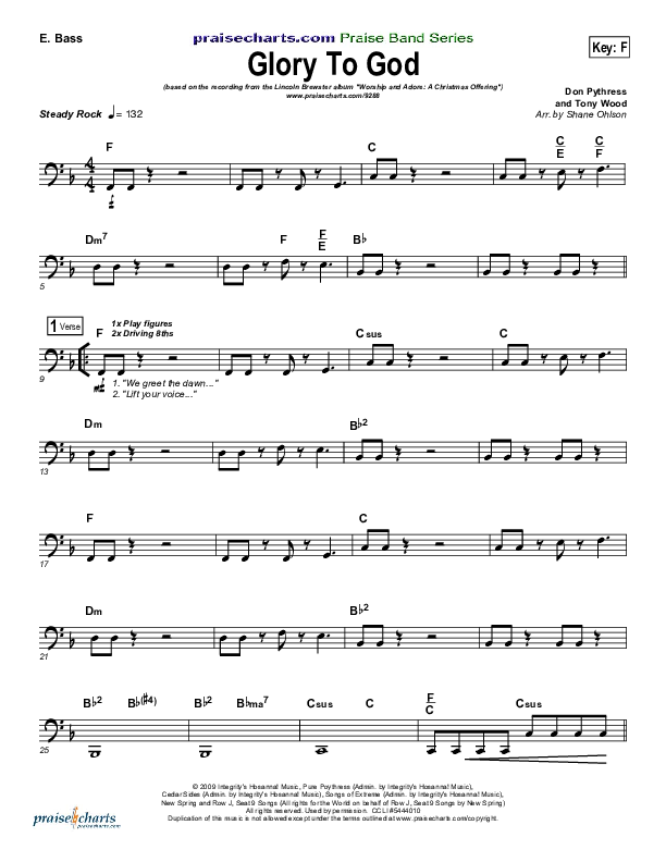 Glory To God Bass Guitar (Lincoln Brewster)