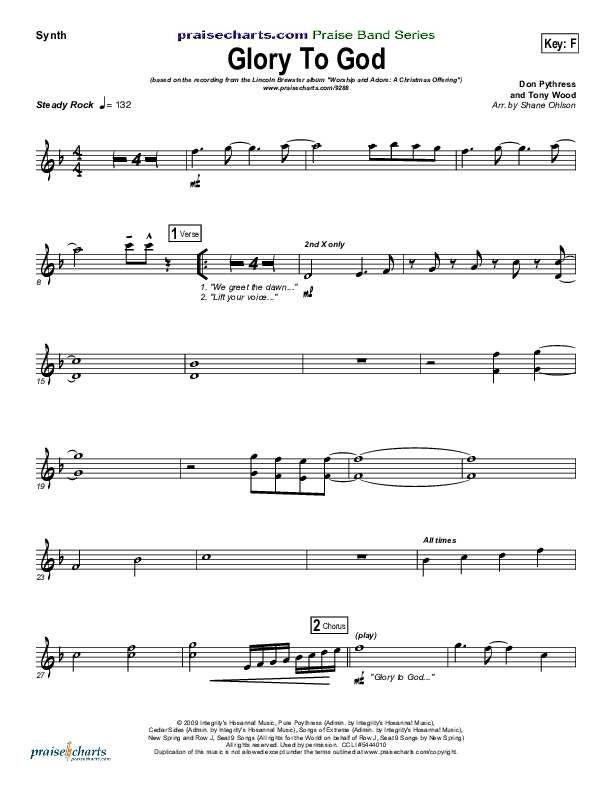 Glory To God Synth Strings (Lincoln Brewster)