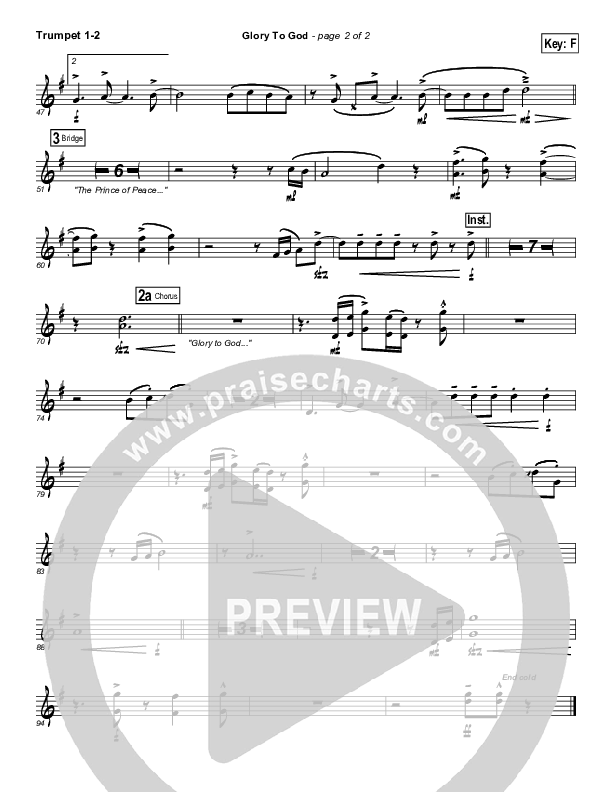 Glory To God Trumpet 1,2 (Lincoln Brewster)