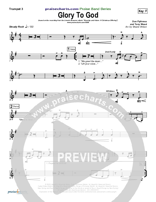 Glory To God Trumpet 3 (Lincoln Brewster)