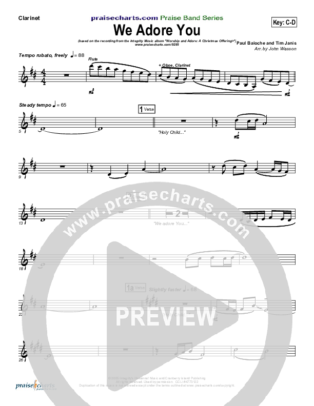 We Adore You Wind Pack (Paul Baloche)