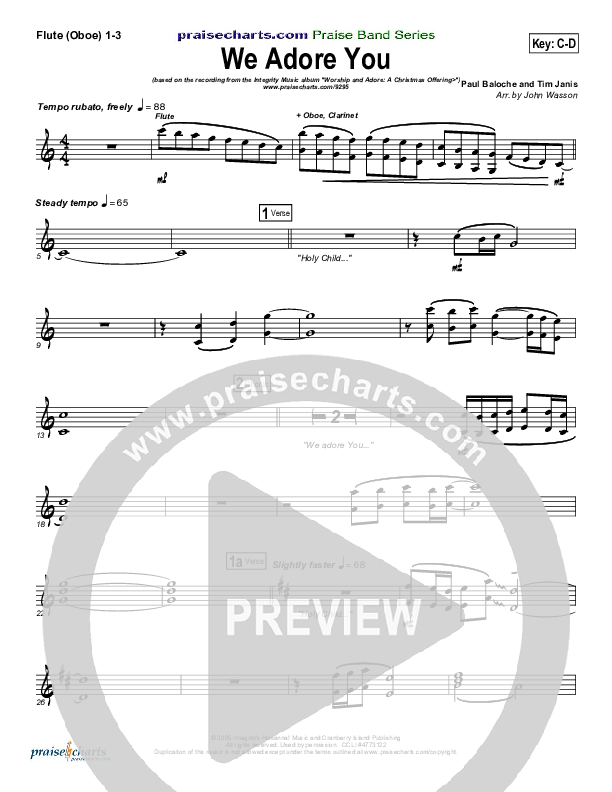 We Adore You Wind Pack (Paul Baloche)