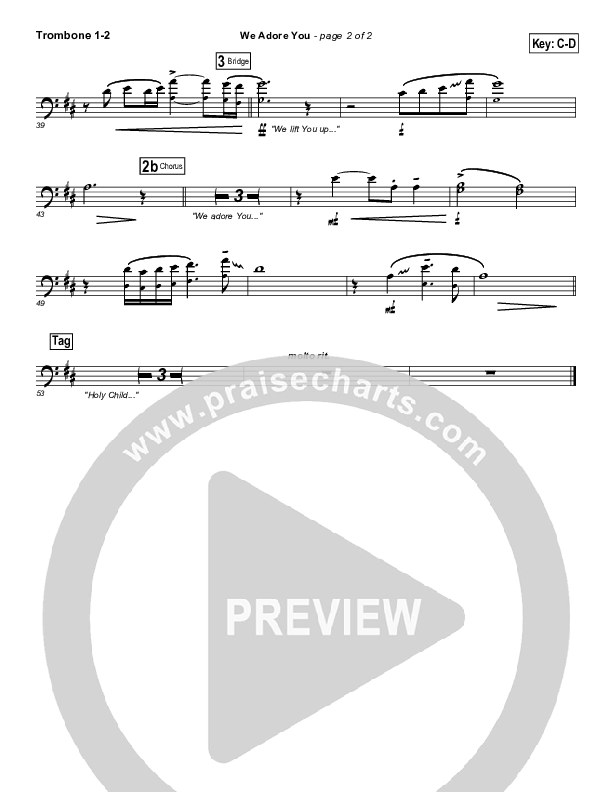 We Adore You Trombone 1/2 (Paul Baloche)