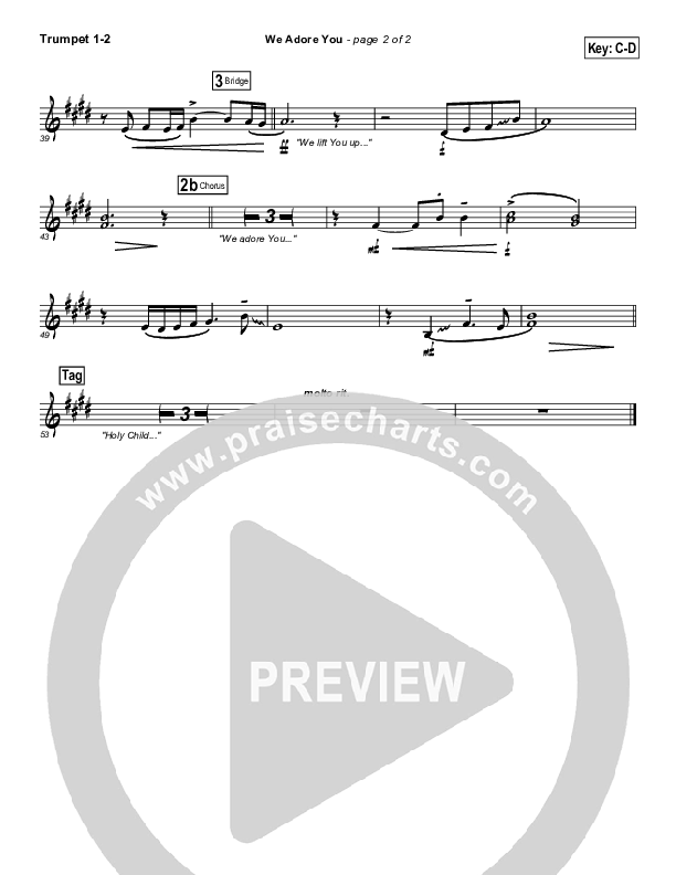 We Adore You Trumpet 1,2 (Paul Baloche)