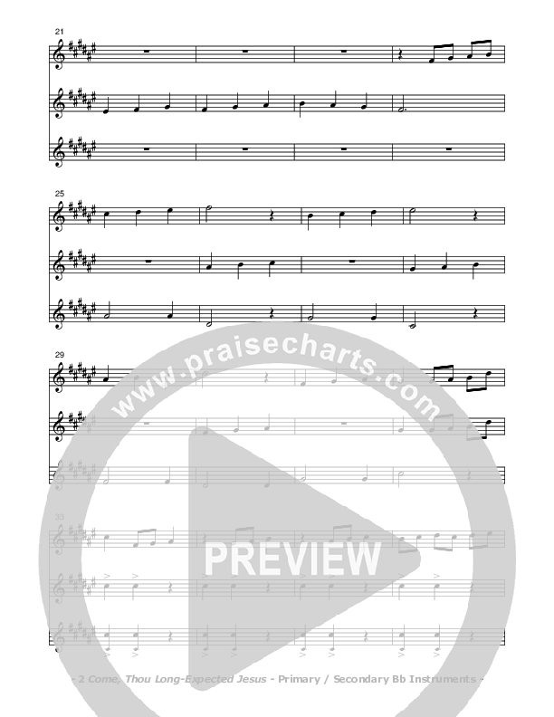 Come Thou Long-Expected Jesus Bb Instruments (Don Chapman)