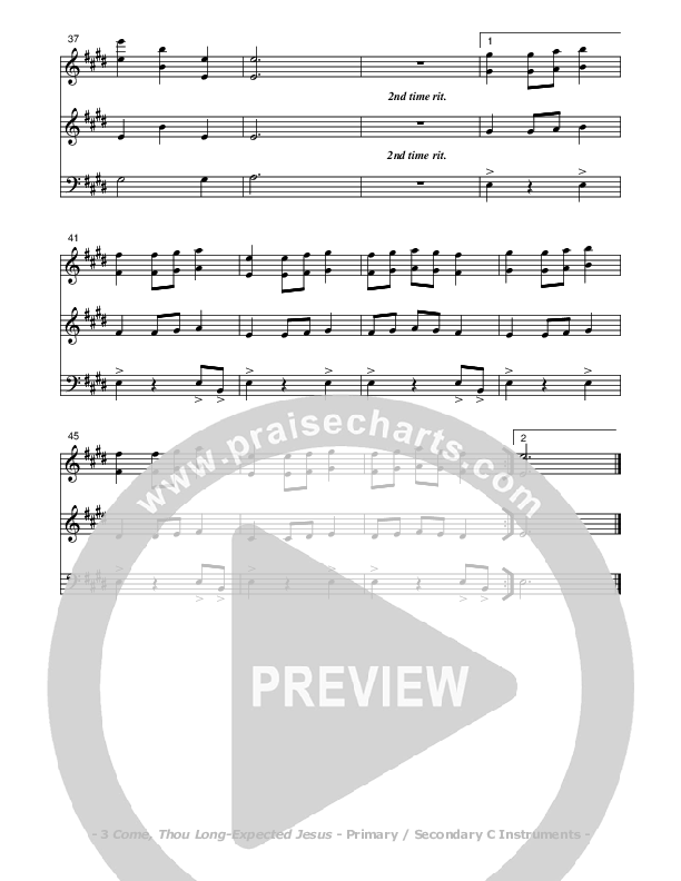 Come Thou Long-Expected Jesus C Instruments (Don Chapman)