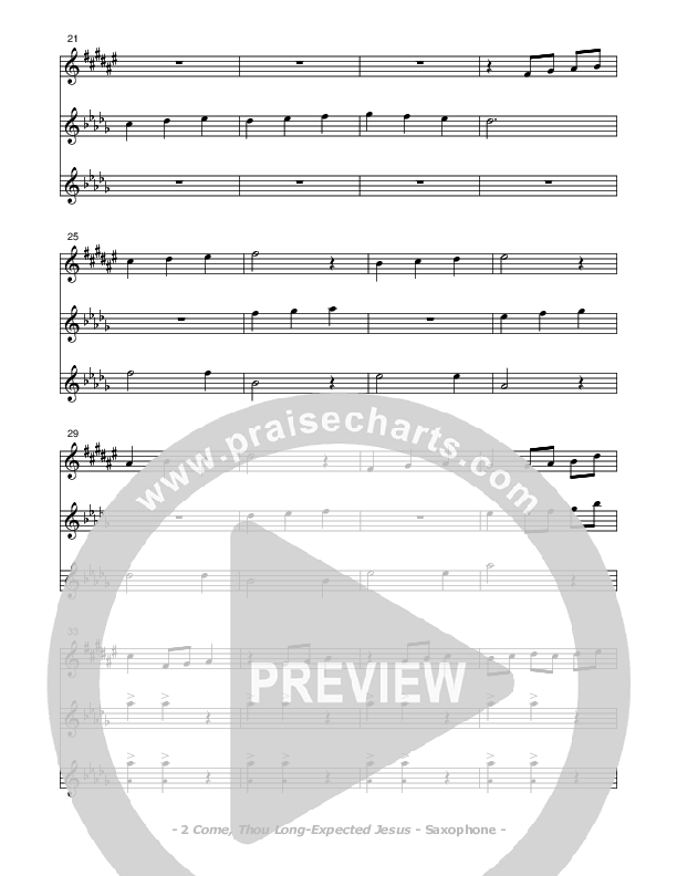 Come Thou Long-Expected Jesus Saxophone (Don Chapman)