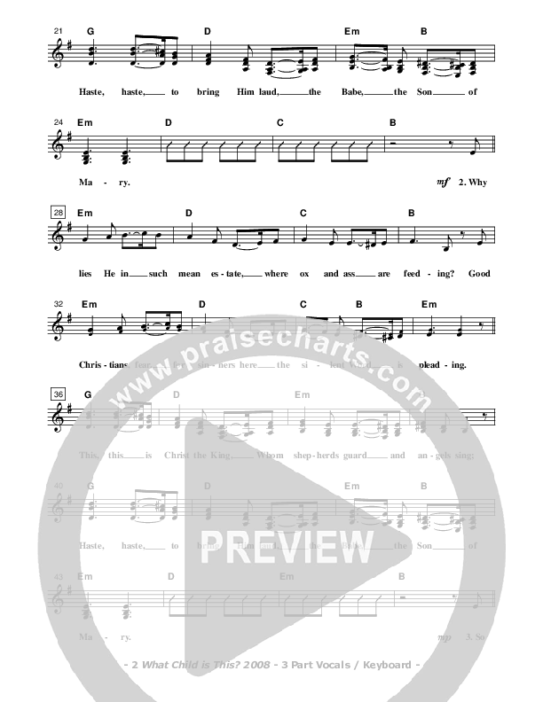 What Child Is This Lead Sheet (SAT) (Don Chapman)
