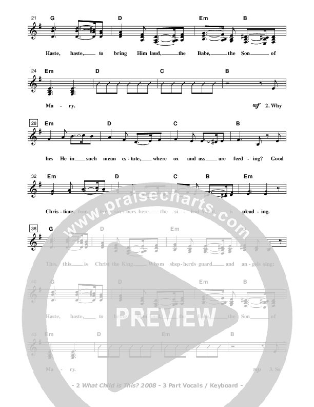 What Child Is This Lead Sheet (SAT) (Don Chapman)