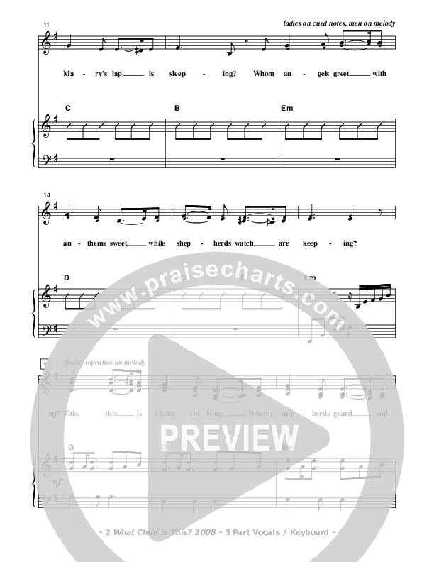 What Child Is This Piano/Vocal (SAT) (Don Chapman)