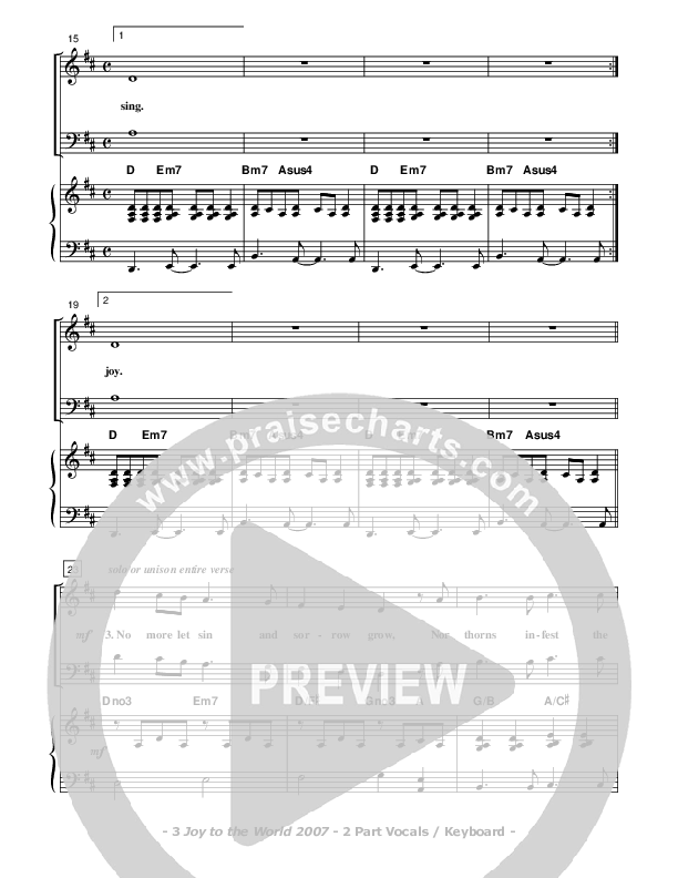 Joy To The World Piano/Vocal (Don Chapman)