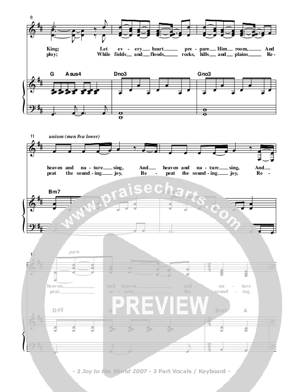 Joy To The World Piano/Vocal (SAT) (Don Chapman)