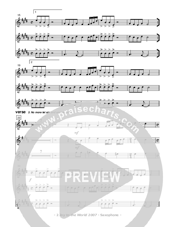 Joy To The World Saxophone (Don Chapman)