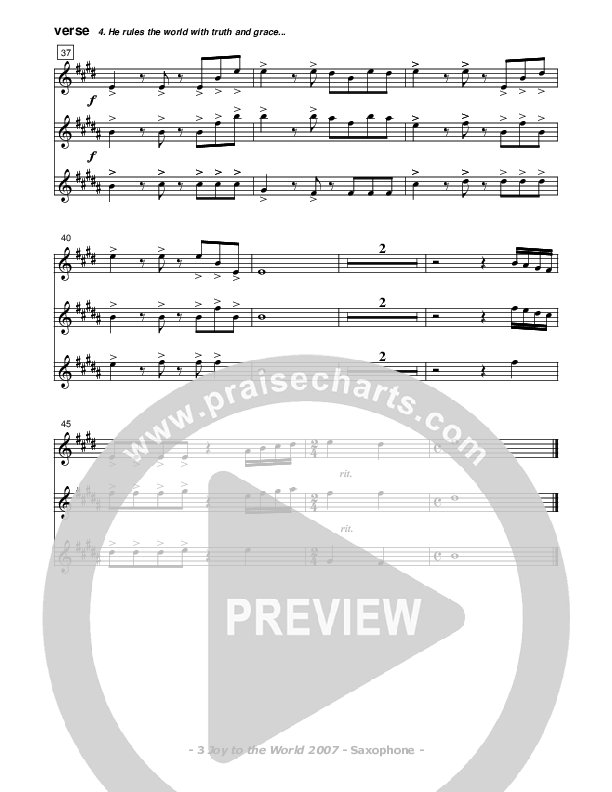 Joy To The World Saxophone (Don Chapman)