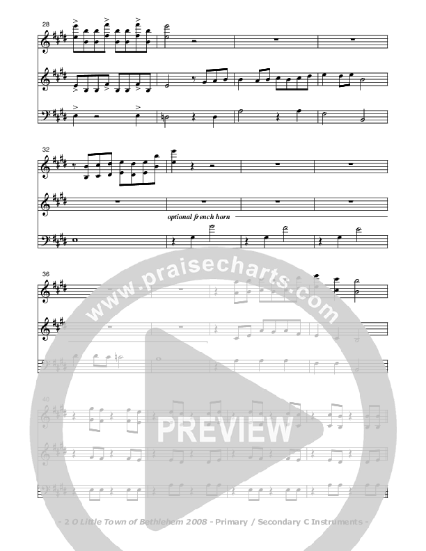 O Little Town Of Bethlehem C Instruments (Don Chapman)