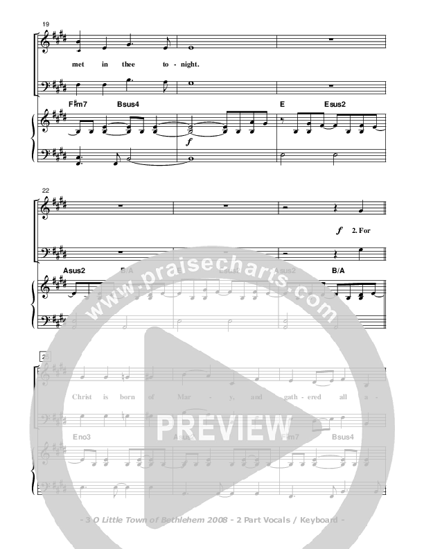 O Little Town Of Bethlehem Piano/Vocal (Don Chapman)