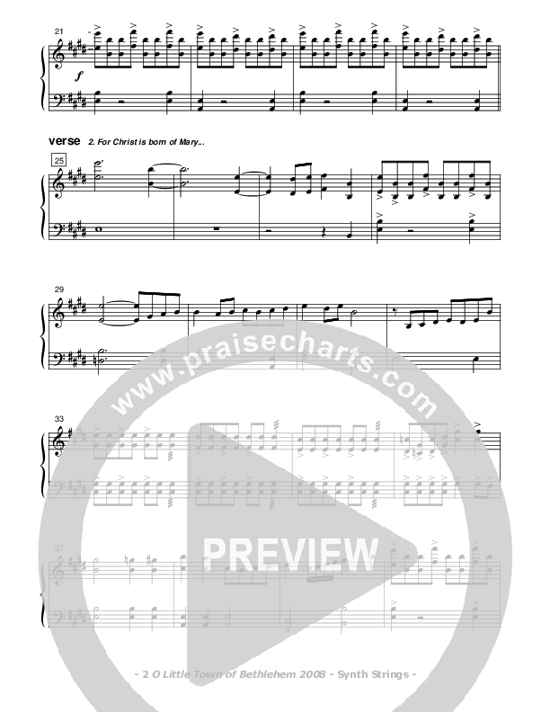 O Little Town Of Bethlehem Synth Strings (Don Chapman)