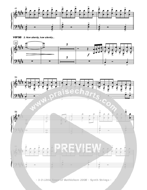 O Little Town Of Bethlehem Synth Strings (Don Chapman)