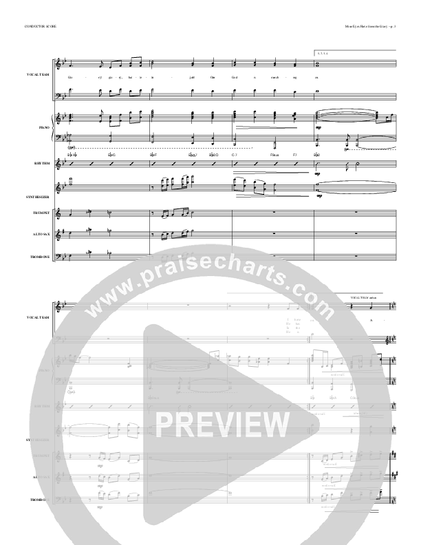 MIne Eyes Have Seen The Glory Conductor's Score (Todd Billingsley)