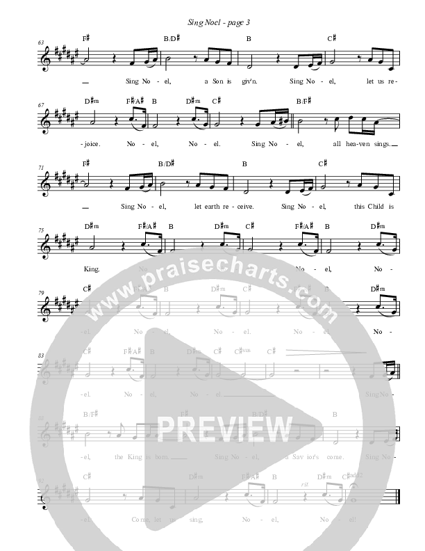 Sing Noel Lead Sheet (Pam Pierce)