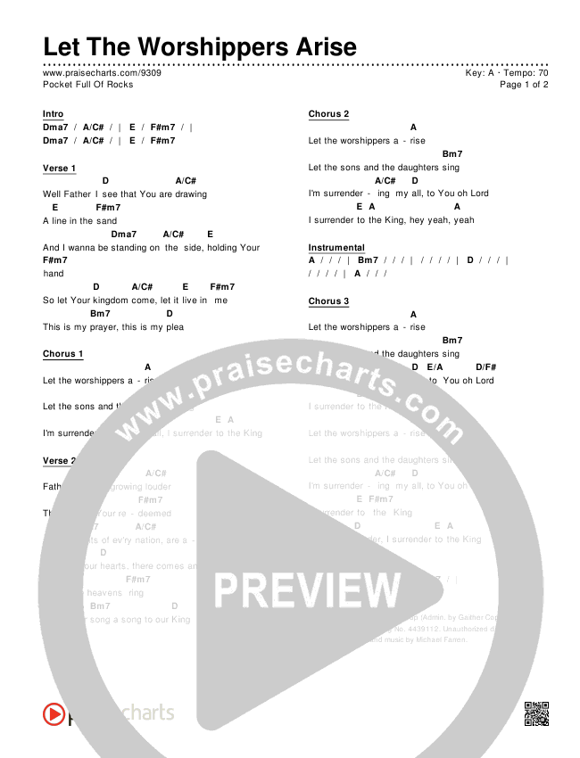 Let The Worshippers Arise Chords & Lyrics (Pocket Full Of Rocks)