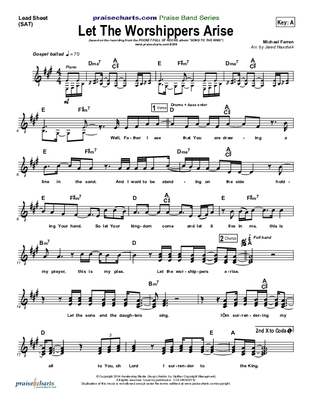 Let The Worshippers Arise Lead (SAT) (Pocket Full Of Rocks)