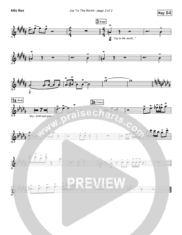 Joy To The World (We Worship Jesus) Alto Sax (Frank Ralls)